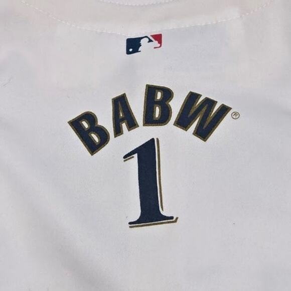 Build a Bear Workshop Milwaukee Brewers Baseball Jersey MLB Bear Clothing - Picture 5 of 6
